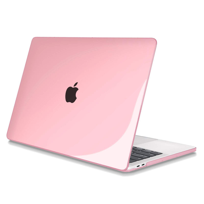 [Australia - AusPower] - Mektron Case for MacBook Pro 13 inch 2020 M1 A2338 A2289 A2251 with Touch Bar & Touch ID, Plastic Crystal Hard Shell Cover & Keyboard Skin & Screen Protector, Pink 