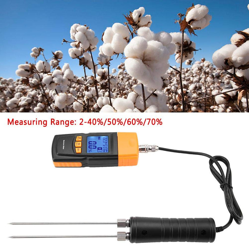 [Australia - AusPower] - Multfunctional Dampness Meter GM620 Water Detector Adjustable Wood Moisture Tester for Wood Bamboo Cotton Tobacco Paper 