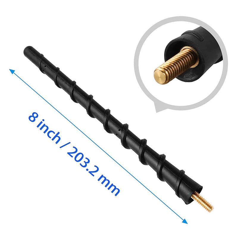 [Australia - AusPower] - KSaAuto Antenna for Ford F150 2009-2022, 8 Inches Truck Antenna, Car Radio FM/AM Reception, Spiral Rubber Car Antenna, Ford F150 Accessories 