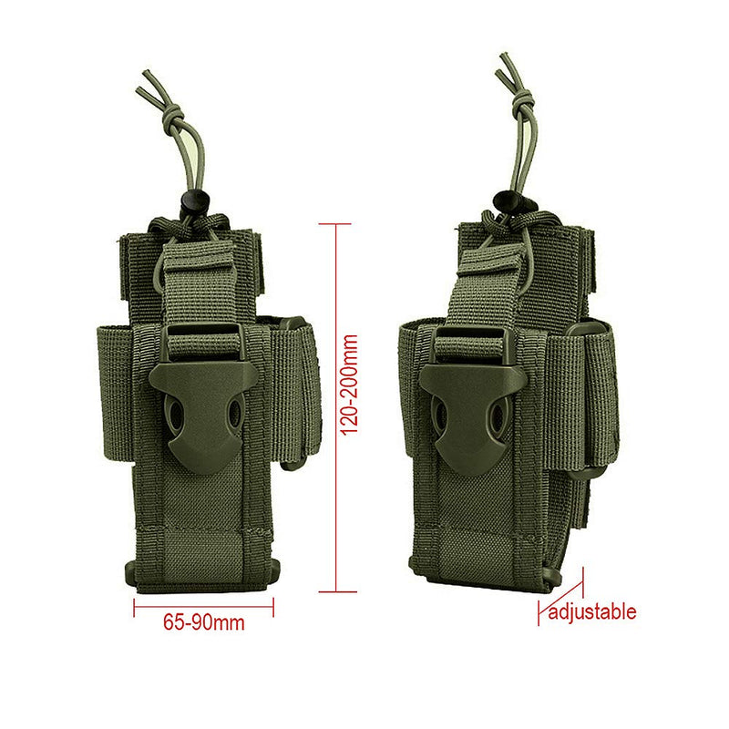 [Australia - AusPower] - abcGoodefg Adjustable Tactical Radio Holder Bag, Molle Two Way Radio Holster Pouch Holder, Nylon Duty Military Storage Case Bag for walkie Talkie (Green, 1 Pack) Green 