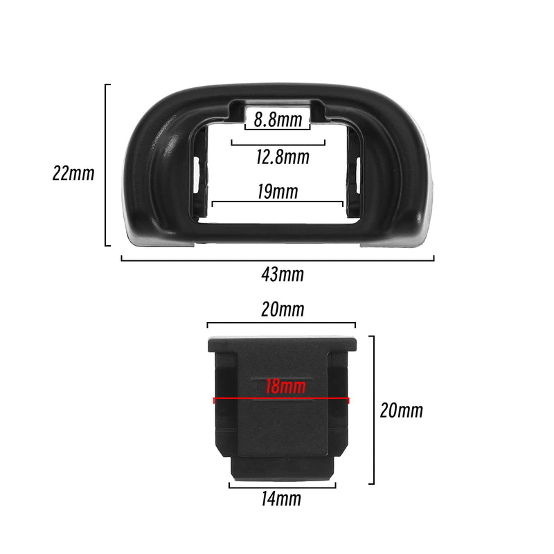 [Australia - AusPower] - EP-11 Eyecup Eyepiece Viewfinder, Hot Shoe Protective Cover, Compatible with Sony A6000 A6100 A6300 A6400 A6500 A6600 A3500 A3000 A58 NEX-6 ZV1 ZV1 A7C, Etc. 