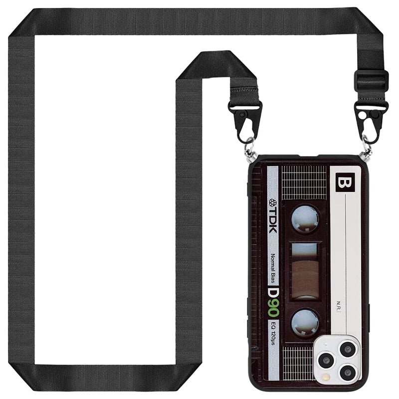 [Australia - AusPower] - Yoedge Crossbody Case for Samsung Galaxy A42 (5G) [ 6.6" ] with Adjustable Neck Cord Lanyard Strap - Soft Silicone Shockproof Protective Cover with Lovely Design Pattern - Retro Tape for Samsung Galaxy A42 (5G) B_Retro Tape 