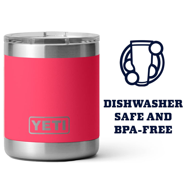 [Australia - AusPower] - YETI Rambler 10 oz Lowball, Vacuum Insulated, Stainless Steel with MagSlider Lid Bimini Pink 