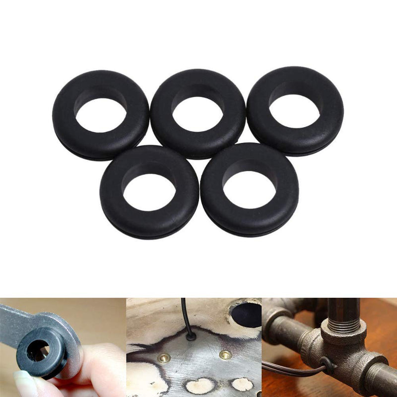 [Australia - AusPower] - Wolfride 180Pcs Rubber Grommet Assortment Kit Rubber Hole Grommet O Ring Washer Set Rubber Wire Grommets| 1/4", 5/16", 3/8", 7/16", 1/2", 5/8", 7/8", 1" 