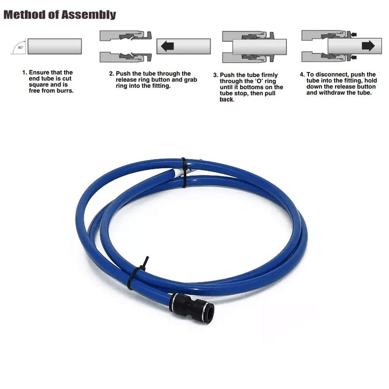 [Australia - AusPower] - Jienk 10PCS Pneumatic Push to Connect Fittings, PBT Plastic Union Straight 1/2"x 1/2" Tube OD Quick Connector for Home Garage Air Brake Air Compressor 1/2"x 1/2" 
