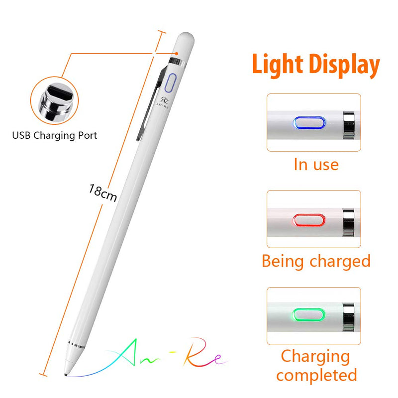 [Australia - AusPower] - Stylus Pen for Touch Screen, Digital Pencil Smooth Precision Capacitive Pen Fine Point, Magnetism Cover Cap, Universal for iPhone/iPad Pro/Mini/Air/Android/Microsoft/Surface and Other Touch Screens 