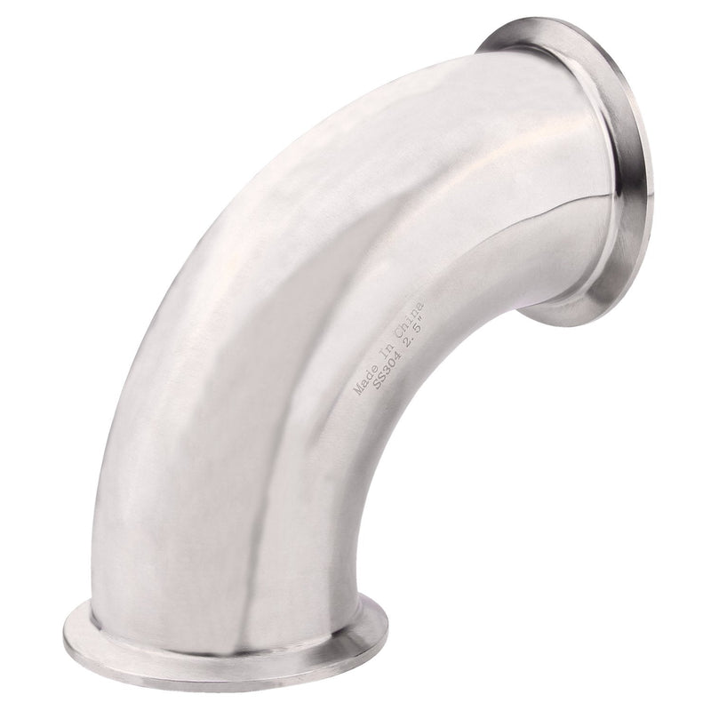 [Australia - AusPower] - DERNORD Sanitary Ferrule Elbow 90 Degree Pipe Fitting with 2 Pieces Silicone Gasket SS304 Tri Clamp (2-1/2" Tube OD) 2-1/2" Tube OD 