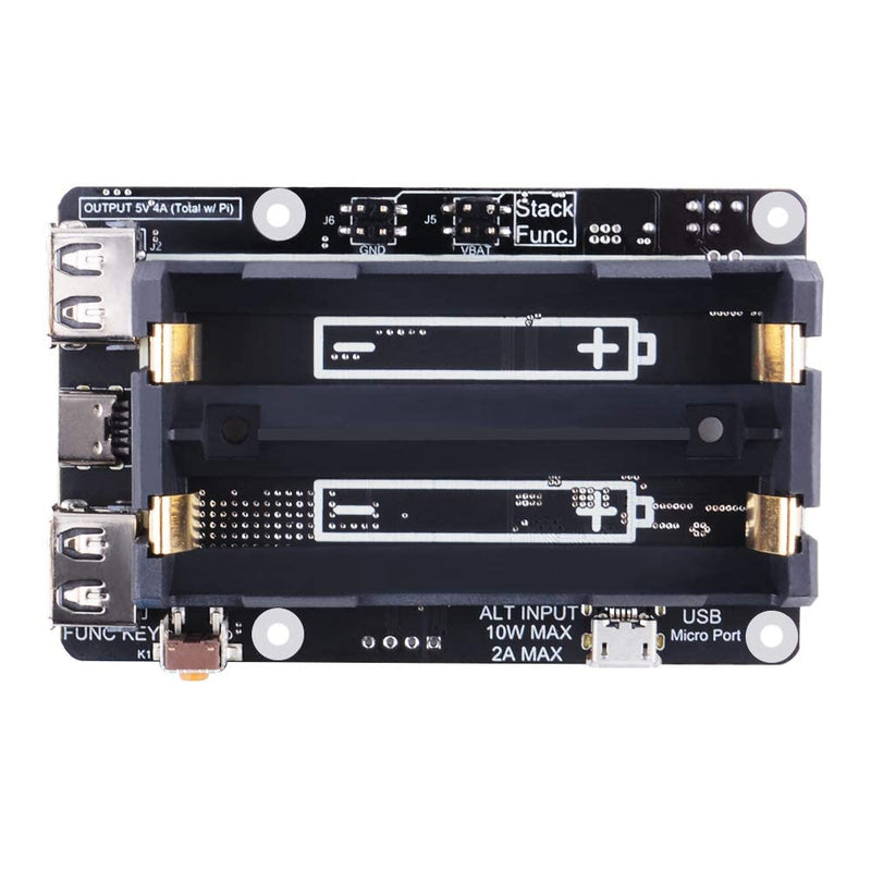 [Australia - AusPower] - GeeekPi Raspberry Pi UPS V5 Power Supply Uninterruptible UPS HAT,Support 18650 Battery Charger Power Bank Power Management Expansion Board 5V for Raspberry Pi 4B/3B+/3B/2B/B+/B/A+/A 