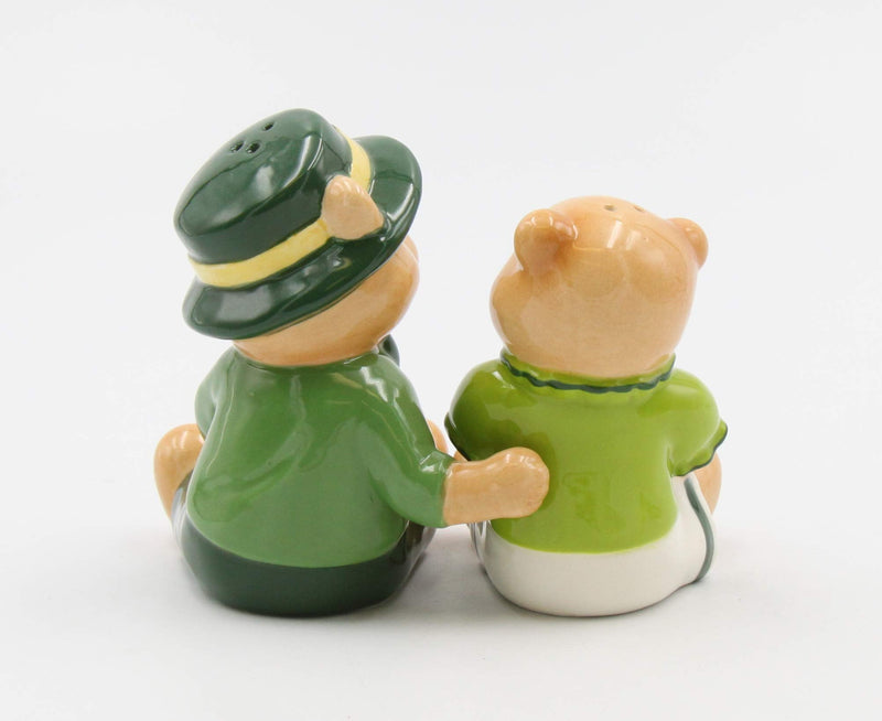 [Australia - AusPower] - Cosmos Gifts Shamrock Teddy Bear S/P Salt and Pepper Set, Multicolored 