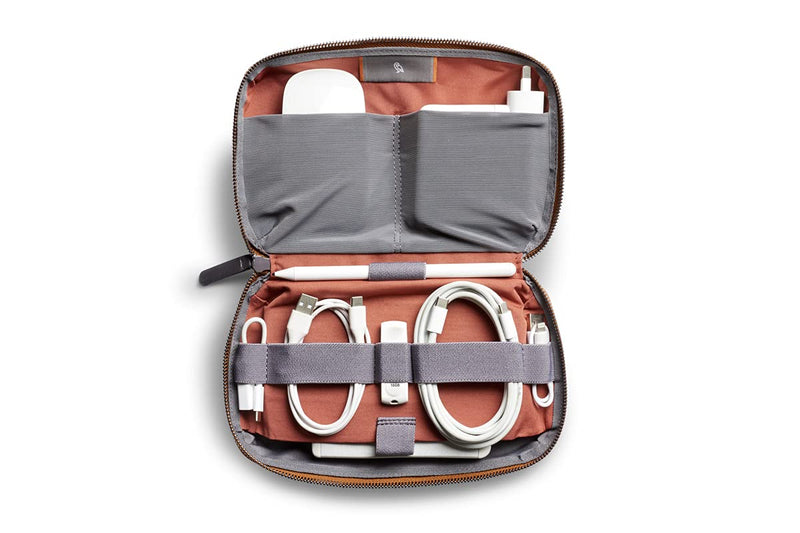 [Australia - AusPower] - Bellroy Tech Kit (Tech Accessories Organizer Pouch, Zipper Closure Design, Stores Power Bank, Phone Charger, Cables & More, Internal) Bronze 