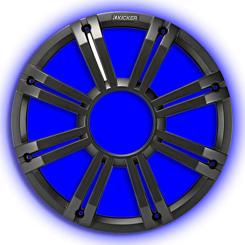 [Australia - AusPower] - Kicker KMG12 12-Inch (30 centimeters) Grille for KM12 and KMF12 Subwoofer, LED, Charcoal 