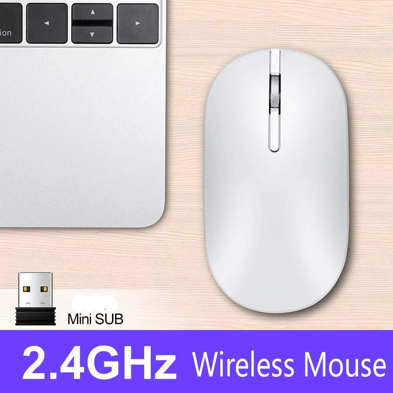 [Australia - AusPower] - Shenligod Slim Wireless Mouse, NoiselessShenligod X5 2.4G Slim Wireless Mouse, Noiseless Mouse with USB Receiver Portable Mobile Optical Mice for Notebook, PC, Laptop, Computer 