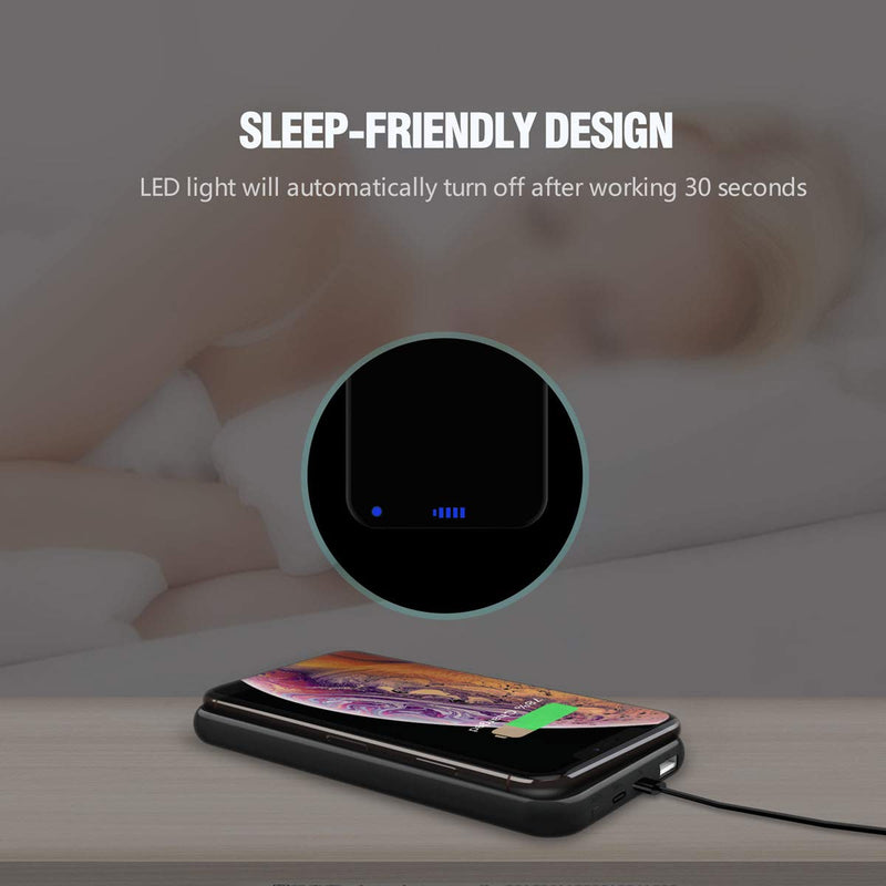 [Australia - AusPower] - ANGELIOX Wireless Charger, USB Type C Qi Fast Wireless Charging Pad 7.5W Compatible with iPhone Xs Max/XR/XS/X/8 Plus, 10W Cordless Charger for Samsung Note 9/8/S9 Plus/S8 Plus/S7, 5W for LG G7 ThinQ 