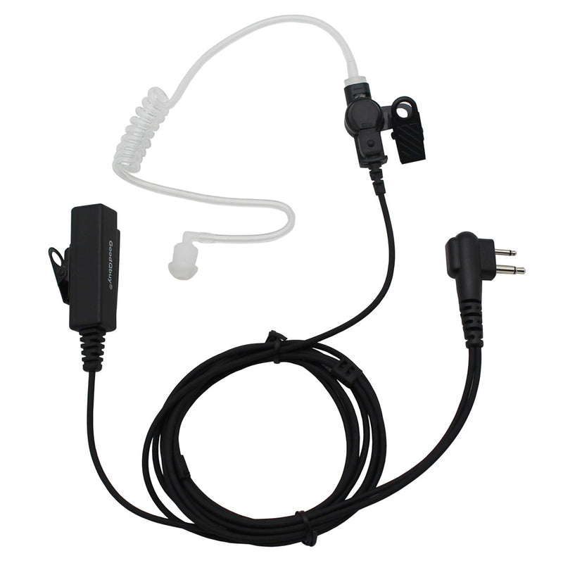 [Australia - AusPower] - GoodQbuy 2Pcs 2-Pin Covert Surveillance Acoustic Tube Earpiece MIC is Compatible with Motorola Walkie Talkies Devices RDU4100 GP88 300 CP185 CP200 CP200D CT150 P040 PRO1150 SP10 XTN500 