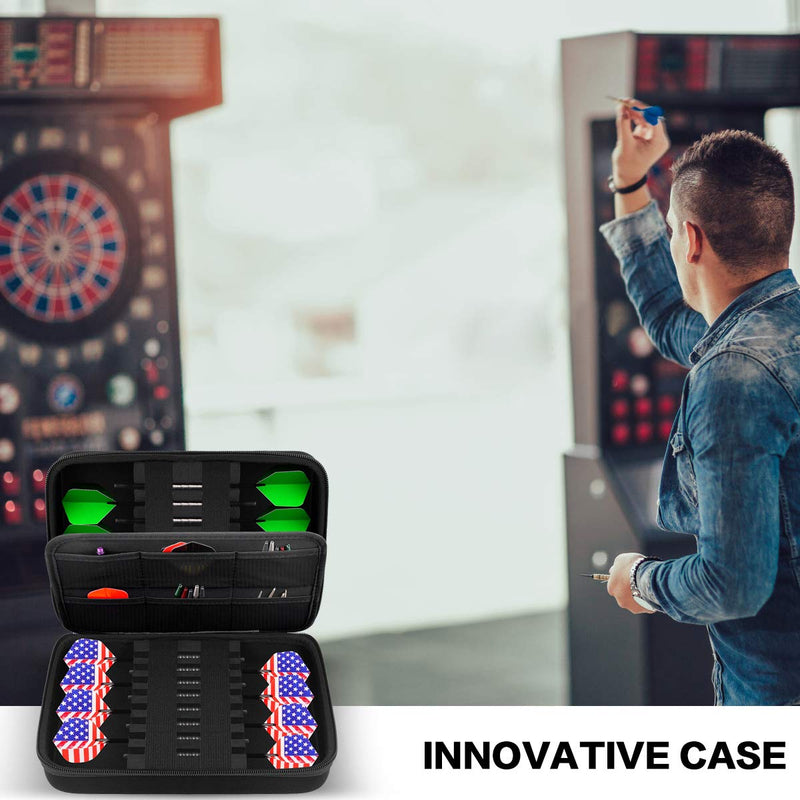 [Australia - AusPower] - GWCASE Dart Case for 16 Steel Tip and Soft Tip Darts, Dart Carrying Storage Holder Fits for Dart Tips, Shafts and Flights (Box Only) 