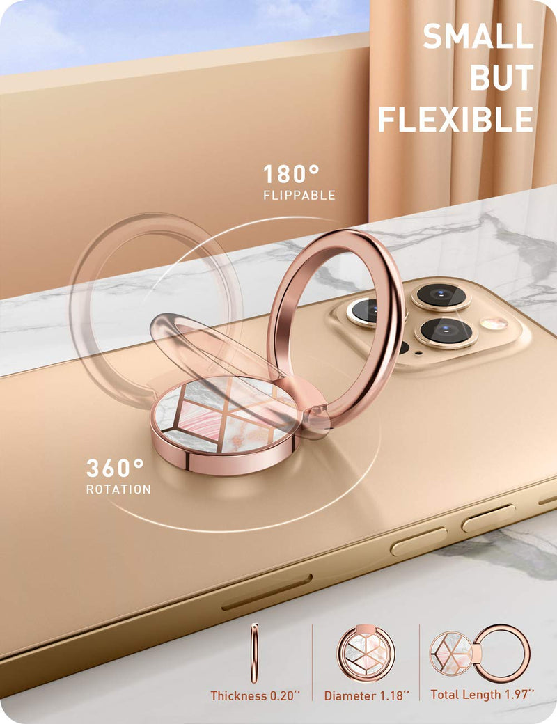 [Australia - AusPower] - i-Blason Cell Phone Finger Ring Holder - Universal - Kickstand with 360° Rotation and 180° Flip Magnetic Car Mountable Compatible with iPhone 13 Pro Max/iPhone 12/Galaxy S21/Pixel 6 (Marble) Marble 