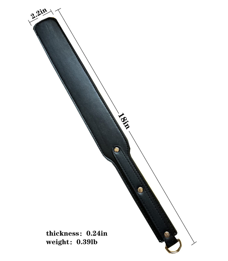 [Australia - AusPower] - Ueemph 18 inch Riding Crop for Horses,Black Leather Paddle,Super Durable Rug Paddles,Equestrianism Crops 