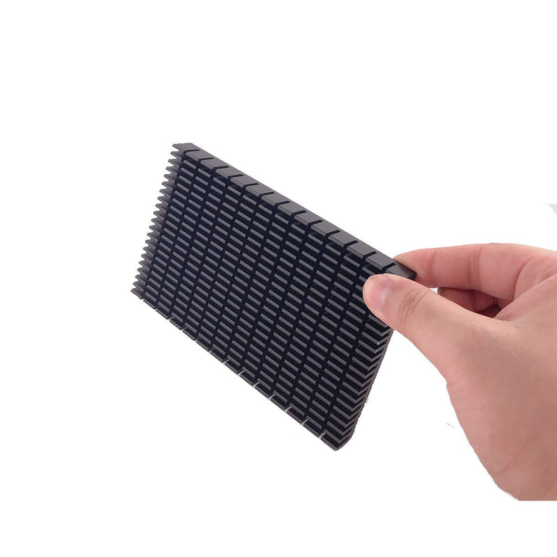 [Australia - AusPower] - Awxlumv Aluminum Large Heat Sink 5.9 x 3.6 x 0.59 Inch /150 x 93x 15 mm Black Heatsinks Fins for Cooler PCB Board LED Motherboard 1 Pcs 