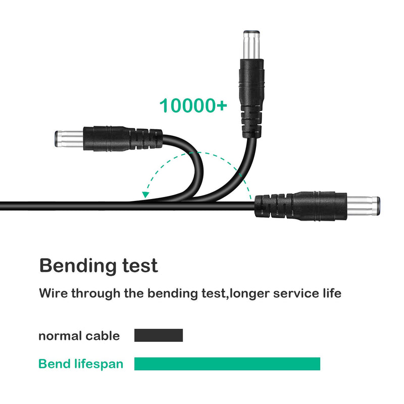 [Australia - AusPower] - Universal USB to DC 5.5x2.1mm Plug Power Charging Cable with 10 Connectors for Router, Mini Fan, Speaker, Camera, Smart Phone and More Electronics Devices(5FT, DC10+1) 