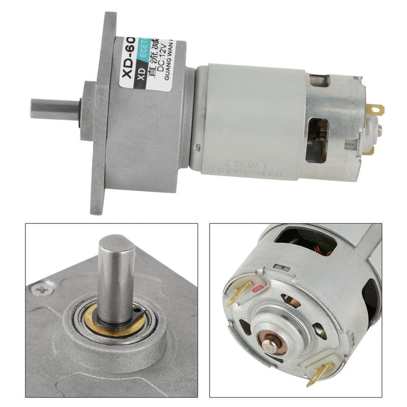 [Australia - AusPower] - DC12V/24V 35W Mini DC Gear Motor Metal Speed Adjustable Large Torque Motor CW/CCW(12v 600rpm) 12v 600rpm 