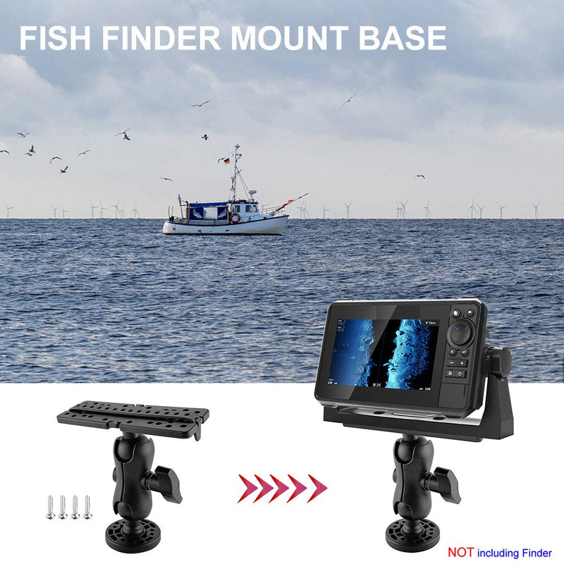 [Australia - AusPower] - CALIDAKA Fish Finder Mount Base, Ball-Mount Fish Finder Mount, 360 Degree Rotation Fish Finder Holder, Universal Marine Electronic Fish Finder Mount, Boat Fish Finder Electronics Mount Black 