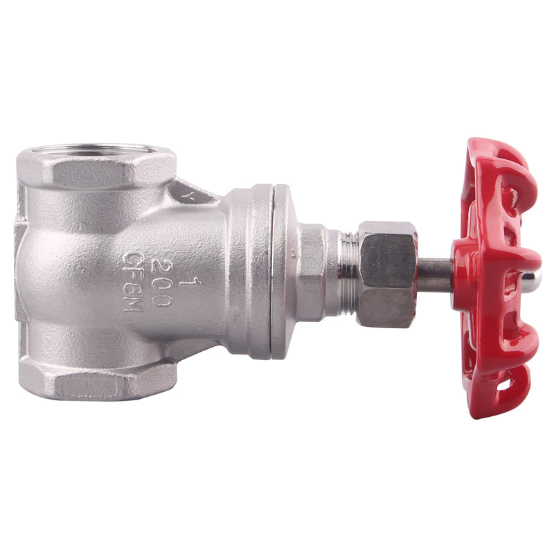 [Australia - AusPower] - GOVALVE Heavy Duty Gate Valve - 1" NPT Stainless Steel Female x Female Thread Rotary Sluice Valve with Wheel Handle 200WOG For Water Oil Gas 