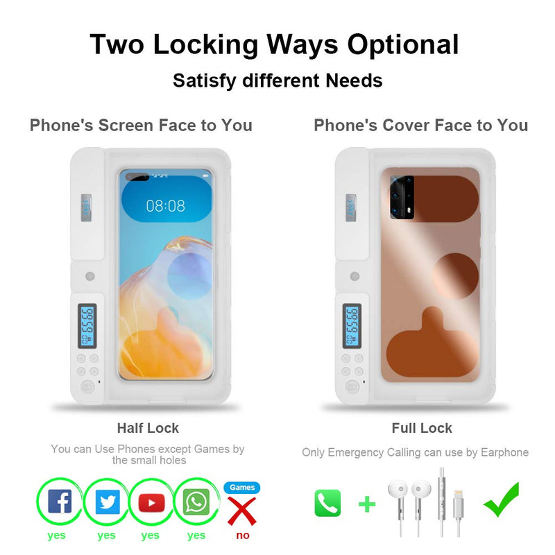 [Australia - AusPower] - ySky Portable Phone Timer Lock Box for iPhone Serials and Android Phones, Self-Control Timer Locker to Help Kids,Students, Adults Focus Back,Prevent Excessive Games, Mobile Phone Addiction(New) 