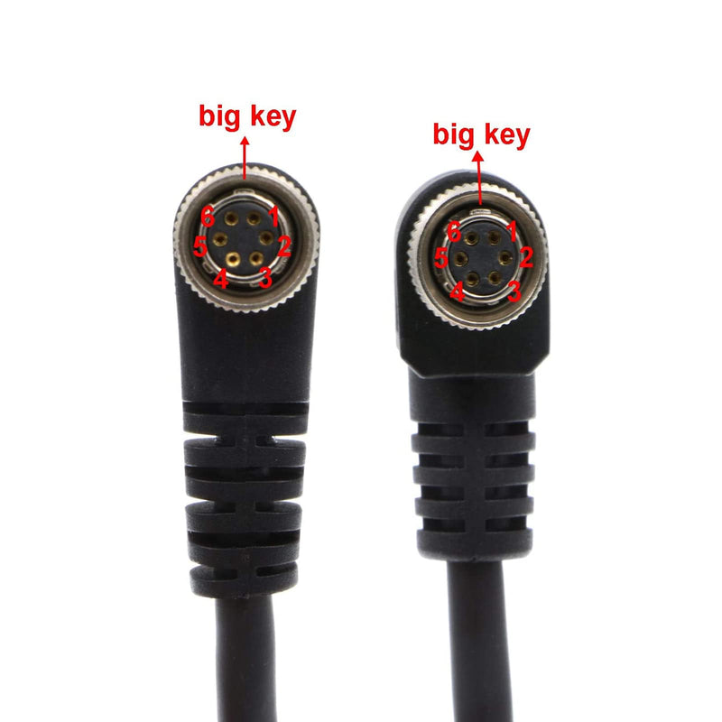[Australia - AusPower] - Uonecn Basler AVT GIGE CCD Camera Cable Right Angle Hirose 6 Pin Female to Open End 39'' 