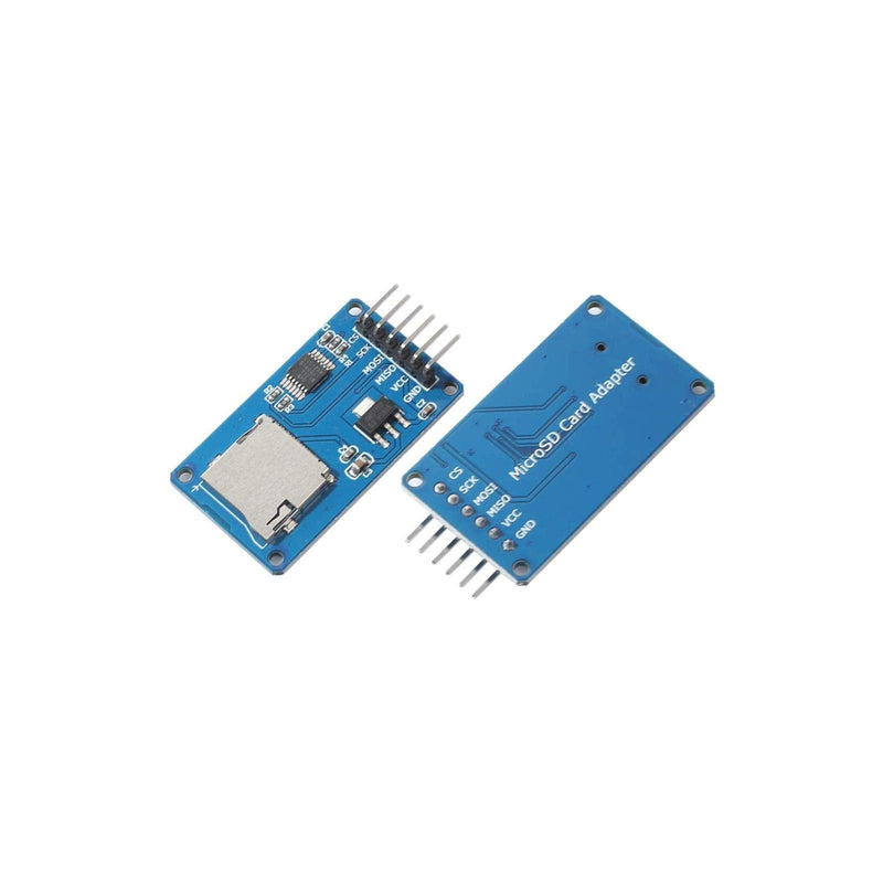 [Australia - AusPower] - 2pcs Micro SD Card Module Storage Board 6-pin TF Card Memory Adapter Reader Module SPI Interface Compatible with Ar-duino 