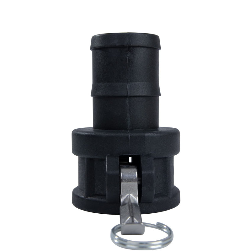 [Australia - AusPower] - Quafwia 2 pcs Polypropylene Camlock Fittings (2"Type C) Cam lock Hose Fittings Standard Female Coupler x Hose End With Camlock Gasket Inside Camlock Fittings Poly (2") 2 Inch 