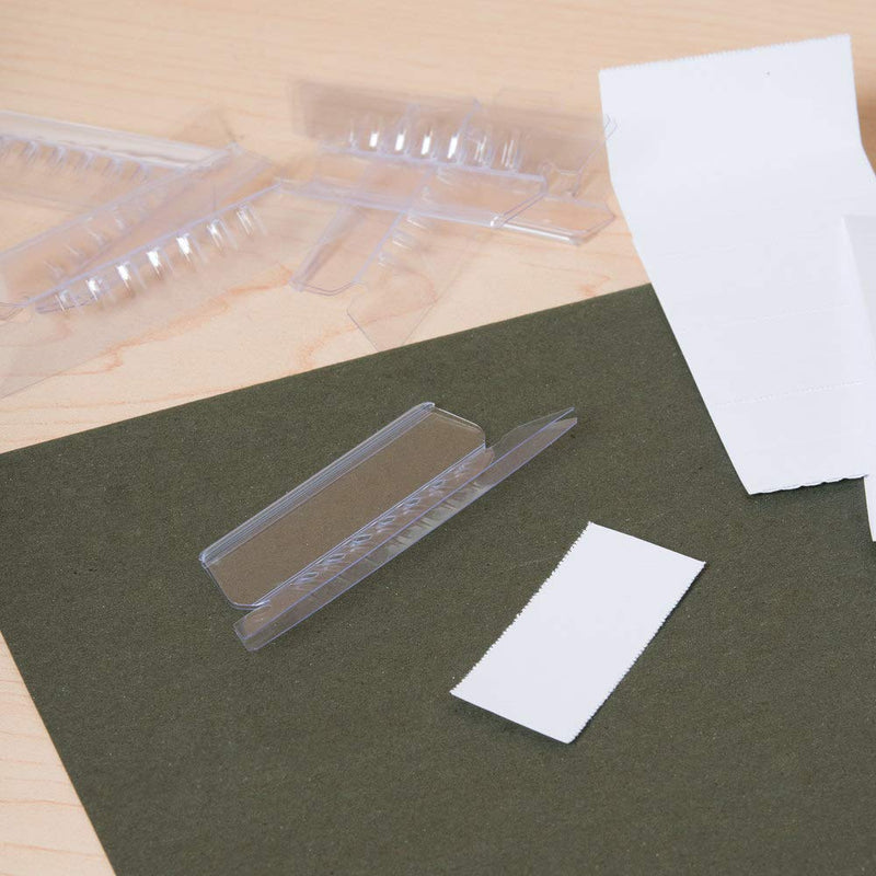 [Australia - AusPower] - 1InTheOffice Plastic Clear Tabs, and Inserts 2" x 5/8", 100/Pack (2") 2" 