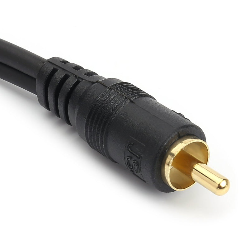 [Australia - AusPower] - RCA (M) to 2 RCA (F) Stereo Audio Y Adapter Subwoofer Cable (24k Gold Plated) 1 Male to 2 Female Y Splitter Connectors Extension Cord (20CM/0.5FT) 