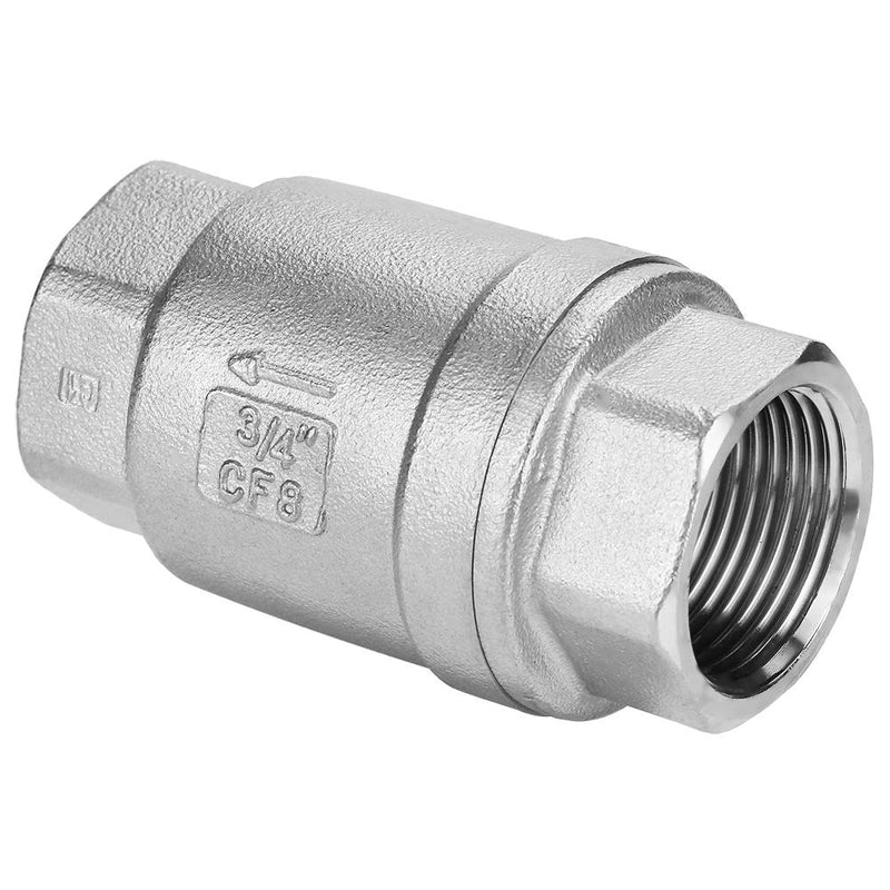 [Australia - AusPower] - 3/4" Female Thread In-line Spring Check Valve Stainless Steel Vertical Valve Non-return Valve WOG 1000 