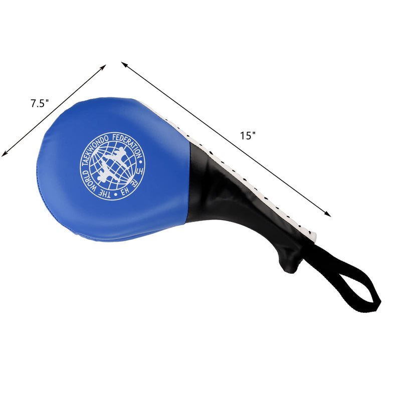 [Australia - AusPower] - Frcctre 2 Pack Taekwondo Kick Pads, Durable Kicking Target Pads, Punching Paddles Striking Kick Pads for Tae Kwon Do Karate Kickboxing Martial Arts Training, 15 x 7.5, Blue 