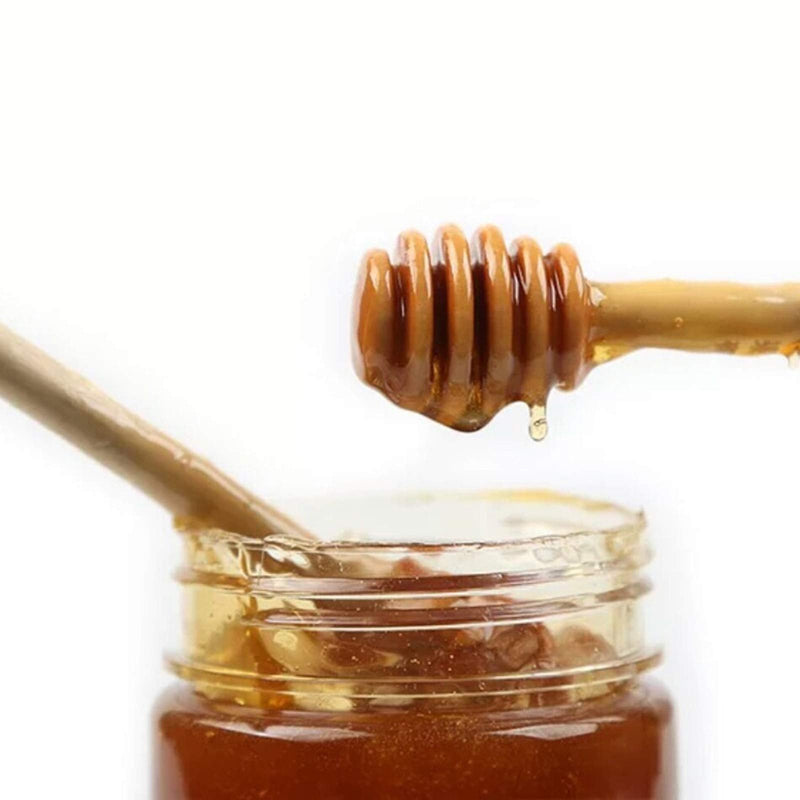 [Australia - AusPower] - 50 Pcs Wooden Honey Dipper Stick Collecting Dispensing Drizzling Jam Portable Wedding Party gift (6 inch) (50pcs) 50pcs 