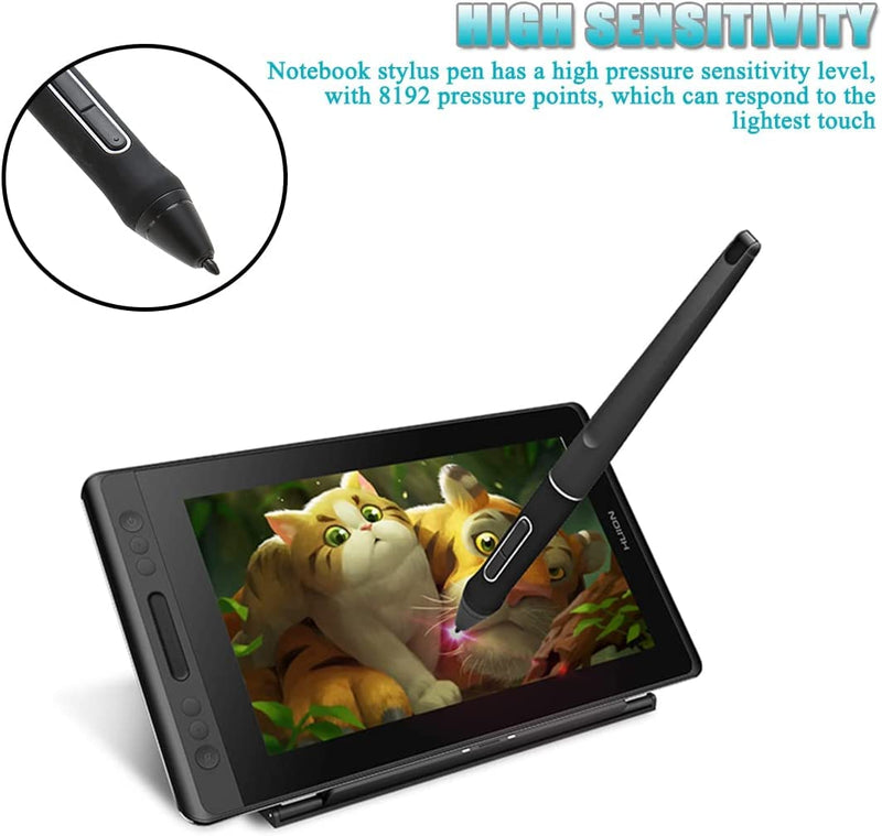 [Australia - AusPower] - Stylus Digital Pen for Touch Screens,Stylus Smart Pencil,PW507 Portable Graphic Tablet Pen 8192 Level High Sensitivity Digital Tablet Stylus Black for HUION Tablet Kamvas Pro 12/13/16/Kamvas 16/20 