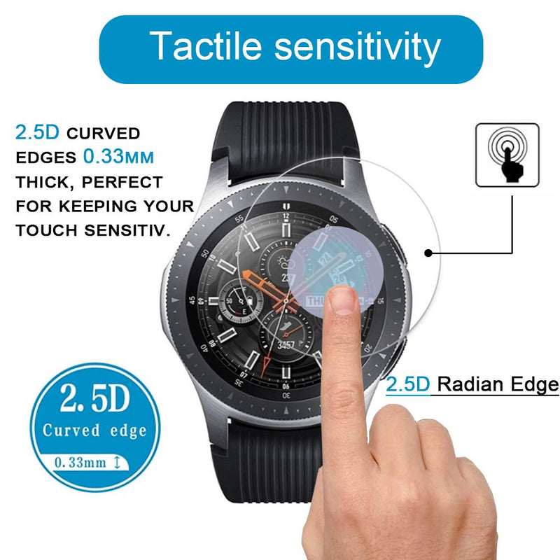 [Australia - AusPower] - 【3Pack】 For Samsung Galaxy Watch 3 (45mm) Glass Screen Protector, Full Around Cover for Galaxy Watch 3 45mm Smart Watch, Hardness HD Clear Shell Film 【More durable than ordinary membranes】 