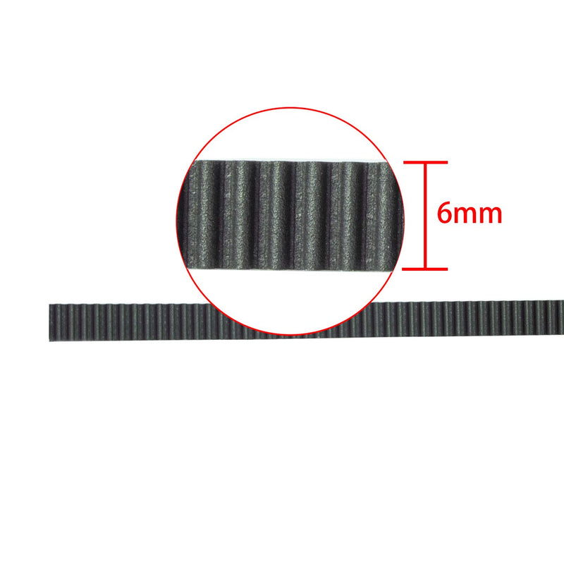 [Australia - AusPower] - 【5Meter+5Pcs】SIMAX3D GT2 Timing Belt Width 6mm + GT2 Timing Pulley 20teeth Bore 6mm for Ender 3, Anet A8, Anycubic Mega 5M , 6mm Width + Silver Pulley 
