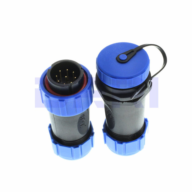 [Australia - AusPower] - DRRI SP21 Waterproof IP68 9Pin in-line Cable Connector Male Plug Female Socket (9Pin) 