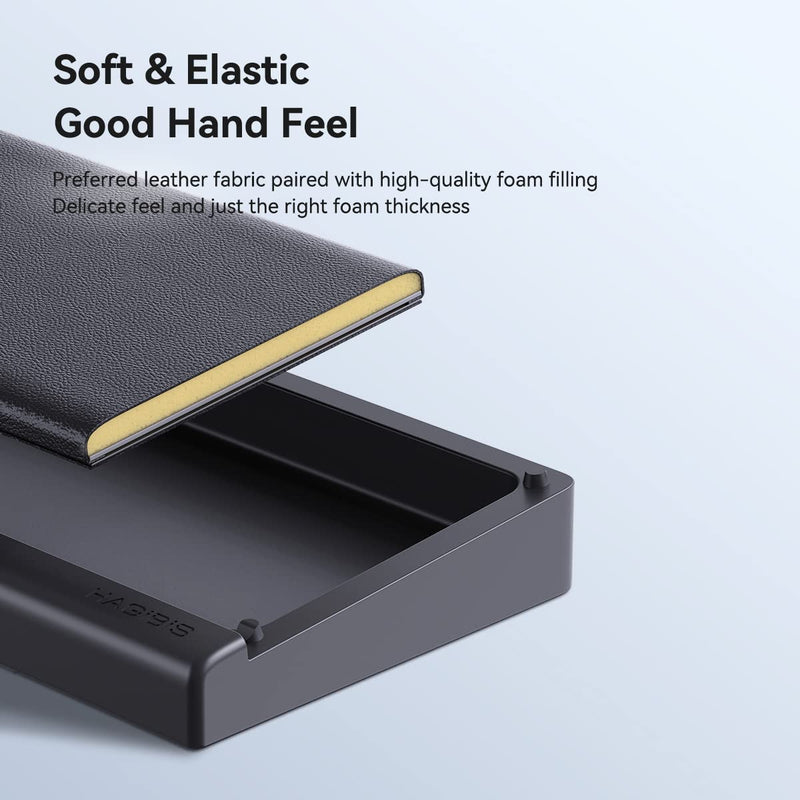[Australia - AusPower] - Hagibis Keyboard Wrist Rest Pad Support with Desktop Partition Storage Case, Ergonomic Soft Memory Foam, Anti-Slip Rubber Base for Computer Keyboard, Laptop, Office, Home (Black) Black 