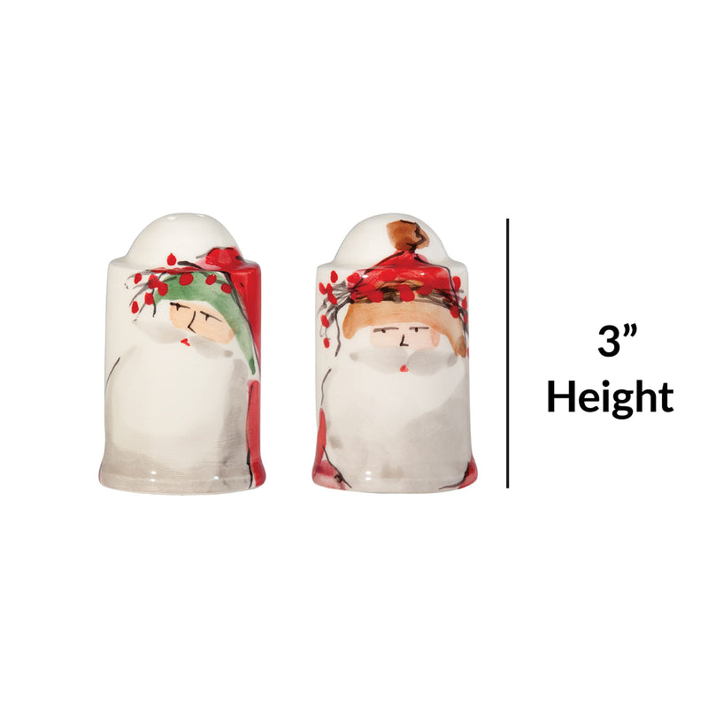 [Australia - AusPower] - Vietri Old St. Nick Holiday Collection Italian Serveware Sets (Salt and Pepper Shaker) Salt and Pepper Shaker 