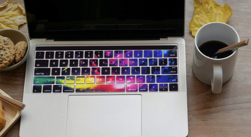 [Australia - AusPower] - Funut MacBook Pro Keyboard Cover with Touch Bar 13 inch Silicone Keyboard Skin and 15 inch Premium Ultra Thin TPU 2019-2016 (Apple Model A2159 A1989 A1990 A1706 A1707) Skin Protector - Nebula 