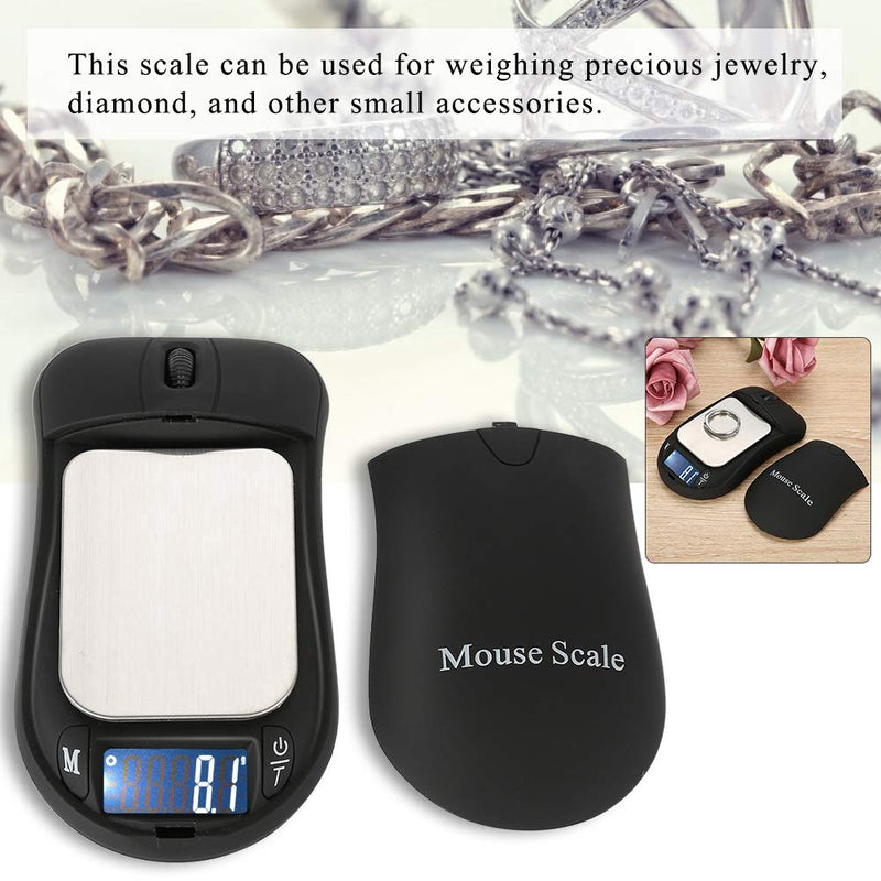 [Australia - AusPower] - Yongfer Jewelry Scale-500g/0.1g Mini Portable Mouse Electronic Digital Jewelry Precision Scale with Digital Display 