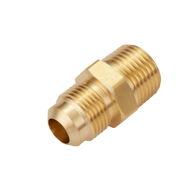[Australia - AusPower] - Litorange 2 PCS Metals Brass Couples Tube Fitting Half Union Gas Adapter 3/4" Flare x 3/4 Inch NPT Male Pipe Connector 