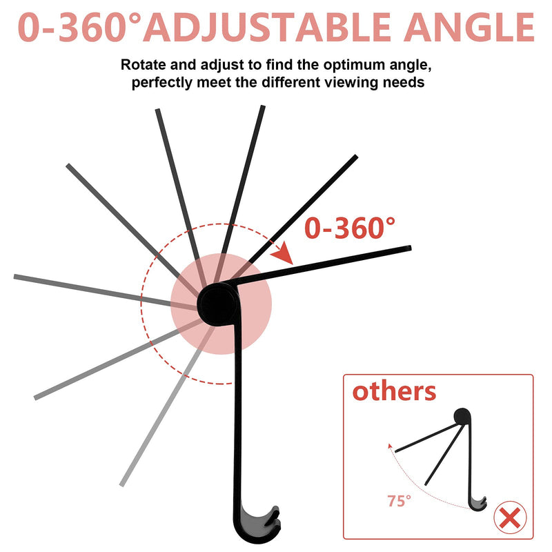 [Australia - AusPower] - 4 Pieces Cell Phone Stand Foldable Phone Holder Multi-Angle Universal Mobile Phone Stand Portable Smartphone Dock Compatible with Most Cell Phone and Tablet for Desk (Black, White, Blue, Pink) Black, White, Blue, Pink 