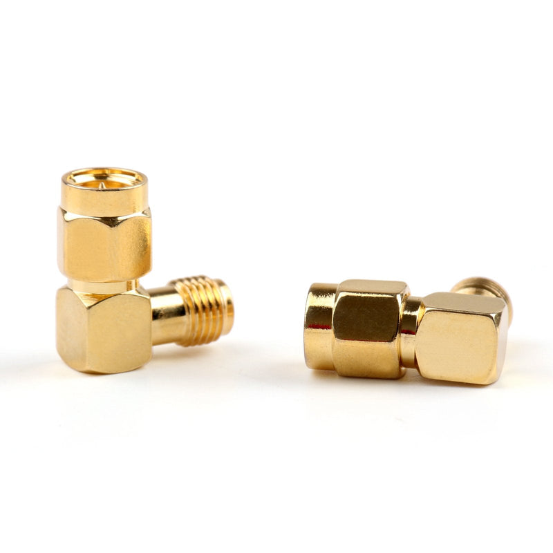 [Australia - AusPower] - Areyourshop 20Pcs SMA Female Jack to SMA Male Plug Right Angle 90 Degree Connector 