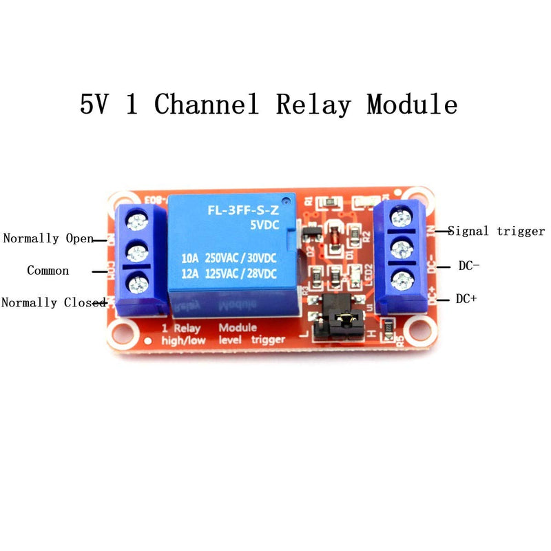 [Australia - AusPower] - CenryKay 5V 1 Channel Relay Module，Optocoupler Isolation Support High and Low Level Trigger (10PCS) 
