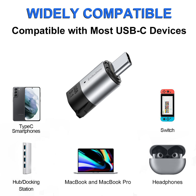 [Australia - AusPower] - Magnetic USB C Adapter,24Pins USB3.1 10Gb/s Data Transfer and PD 100W Fast Charge Support Thunderbolt 3,4K@60 Hz Video Output Compatible with MacBook Pro/Air and More USB-C Devices(Straight Shape) Straight Shape 