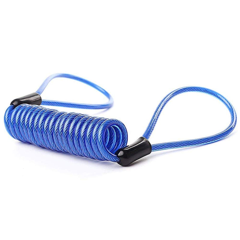 [Australia - AusPower] - Reminder Cable,YOFUNTLE [2 Pack]Disc Lock Cable,Security Steel Wire Spring Reminder Rope for Scooter Motorcycle Motorbike Vehicle Baggage Helmet Lock,Antitheft Protection on Handlebar(Orange+Blue) 