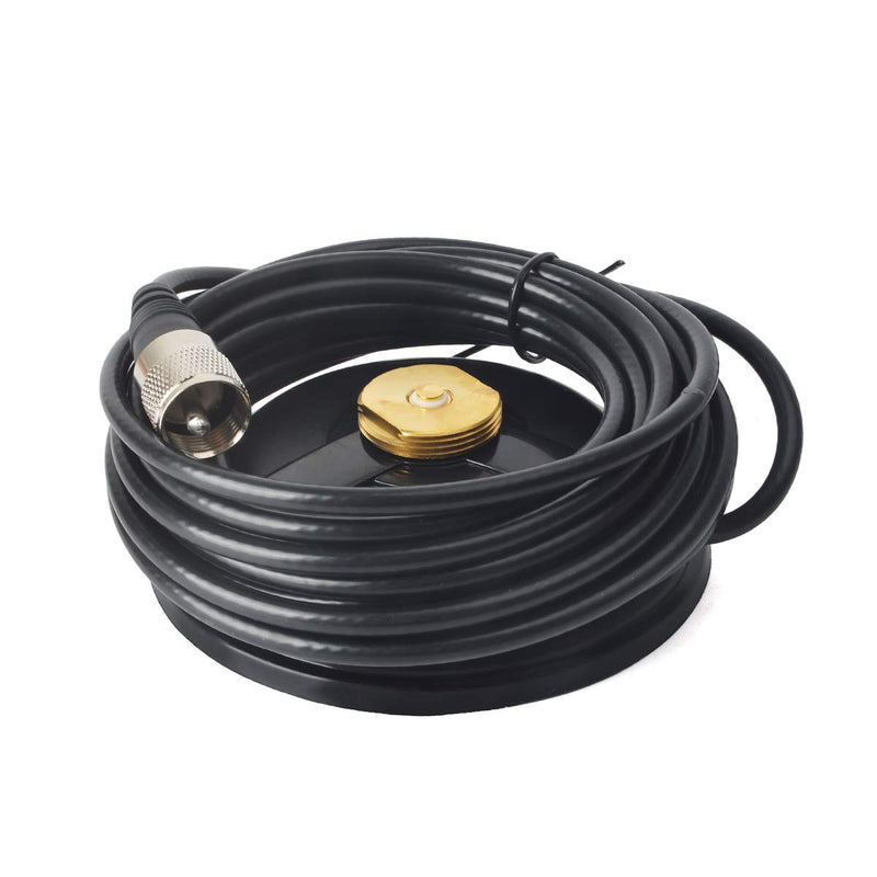 [Australia - AusPower] - HYS TC-110NMO CB/VHF/UHF/HF Ham Radio Antenna Magnet Mount NMO Connection Style W/5M(16.4ft) RG58 Coaxial Cable PL-259 Plug 